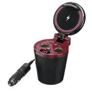 12-24V 120W Dual USB Universal QI Wireless Charging Cup Car Charger