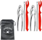 7Pcs Crab Claw Crackers and Tools Set, Seafood Tools Set Crab Leg Crackers..