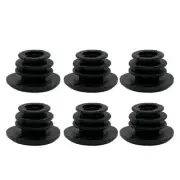 Durable Bike Handlebar End Plugs with Rubber Grip for MTB Bicycles (6 Pack)