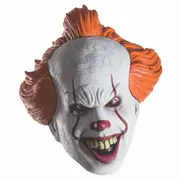 Pennywise IT The Movie Stephen King Horror Clown Halloween Men Costume 3/4 Mask