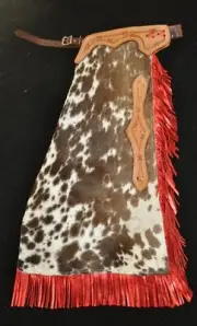 Custom Leather Kid's Chaps/ Hair On Cowhide Rodeo Chaps/Made in USA