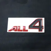 1x Red Black ALL4 Metal Decal Badge Sticker Emblem Cooper Turbo JCW Sports Coupe (for: Renault)