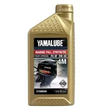 Yamalube LUB-05W30-FC-12 5W-30 Outboard Full Synthetic 4M FC-W Engine Oil, QUART