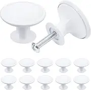 [TsunNee] 12pcs Vintage Style Cupboard Knobs Chic Drawer Knobs Antique Kitchen Handles 30mm Round Furniture Door Knobs
