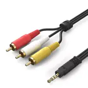 Original JSJ 3.5mm AUX Male to 3RCA M/M Stereo Audio Cable Red Yellow White Lead