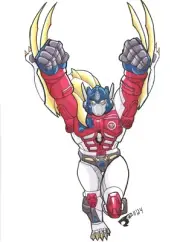 Original Art Beast Wars II Lio Convoy