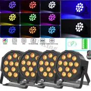 4X 200W 36 LED Battery RGB Stage Lighting PAR Wash Effect DMX Disco Party Lights