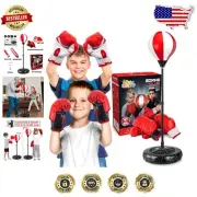 Durable Kids Punching Bag Set - Fun Boxing Toy with Gloves & Adjustable Stand