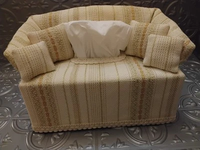 LIGHT BEIGE SOFA TISSUE BOX COVER NEW HANDMADE FREE TISSUES