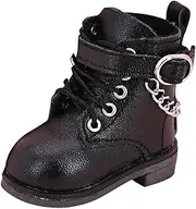 EHJRE 1:6 Scale Miniature Shoes, High Top Boots for 12 Inch Doll Costumes , Black