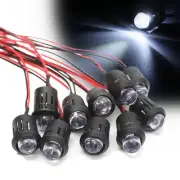 10pcs 12V 10mm Pre wired Constant LED Light Emitting Diode Ultra Bright Water