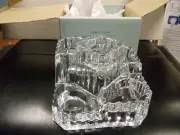 NIB Partylite Ice Crystal Castle Candle Holder Tea Light Lead Retired Party Lite