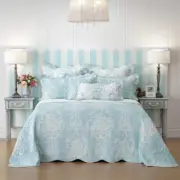 Bianca Florence Bedspread Pillowcase Set King Bed Blue Home/Room Bedding Set