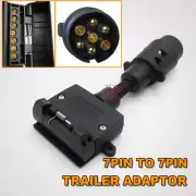 1PC 7 PIN FLAT SOCKET TO 7 PIN ROUND SOCKET TRAILER ADAPTOR CONNECTOR PLUG