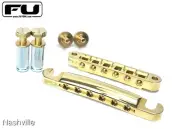 FU-TONE Stop Tail & Tune-O-Matic BRASS Bridge Set - Nashville Style – Natural Br