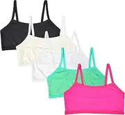 [Liowosoftan] 5 Pack Starter Training Bras for Girls,Crop Cami Training Bras Girls
