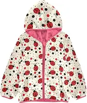 [Caihoyu] Girls Sherpa Lined Hoodie Fall Baby Boy Clothes Toddler Boy Zip Up Jacket