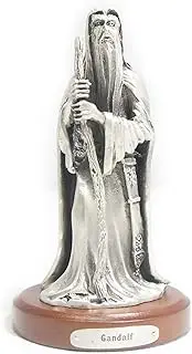 Gandalf Lord of The Rings LOTR Miniature Pewter Gift Statue Collectible Figure Token 4.9 in X 2.8 in X 2.8 in J. R. R. Tolkien The Hobbit Simarillion