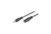 Goobay Headphone Extension Cable 3.5mm 3-Pin (M/F) 2M for Stereo Headphones - Black