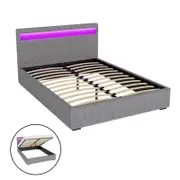 Artiss Bed Frame Beds Base Gas Lift LED Double