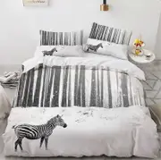 v5137 Bed Sheets Forest Zebra ZHUA3 Bed Pillowcases Duvet Cover Set Zoe Bed Sheets IU5137