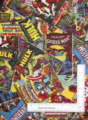 Cotton Fabric with Superhero Characters from Cartoons & Movies Camelot By Yard