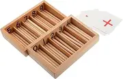 FOYTOKI Learning Wooden Math Tools for Boys and Girls Counting Toys Develop Logical Thinking Spatial Reasoning Skills