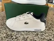 Lacoste Baby Shoes Size 24. Brand New. White/Navy Graduate