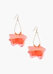 [Taking Shape] Taking Shape Flower Earrings in Orange - Women's Accessories Orange