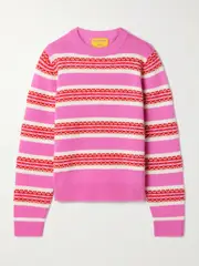 [Guest In Residence] Guest In Residence - Fair Isle Cashmere-jacquard Sweater - Red - x small x small Red
