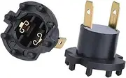 ZUXIM Headlight Socket Bulb Holder, Black Headlight Adapter, Headlight Bulb Socket, Bulb Holders for Replace The Old, for Loosen Headlight Socket Headlight Holder Retainers