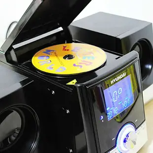 韓國現代HYUNDAI多功能CD組合音響USB家用CD機鐘控音響定時播放