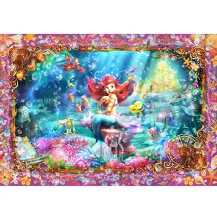 日本Tenyo 迪士尼Disney 馬賽克藝術 小美人魚 美女與野獸 愛麗絲夢遊仙境 公主系列 彩繪透光拼圖 透明拼圖