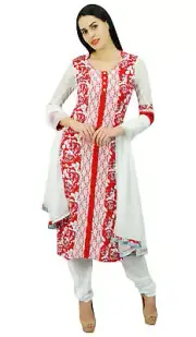 Atasi Womens Readymade Straight Kurta With Dupatta Stole Indian-lK3