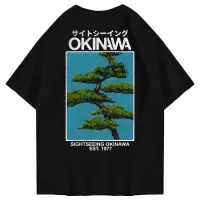 在飛比找蝦皮購物優惠-Hi RAN 大廓形沖繩 T 恤街頭服飾中性 T 恤