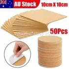 50pcs Self-adhesive Cork Coasters Round Square Cork Mats Cork Backing Sheets DIY