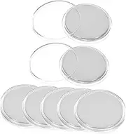 ARTSEWPLY 10pcs Engraving Blank Brass Challenge Coins with Round Threaded Edges Engraving Blanks for Diy Jewelry