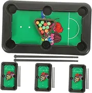 4 Set Mini Pool Table Game Billiards for Boys and Girls Sturdy Billiard Table Portable Tabletop Games