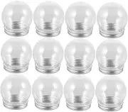 DIY Water Snow Ball 16pcs Plastic Globes Screw Off Cap Reusable Water Globes for Boys and Girls Decorations