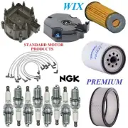 Tune Up Kit Air Oil Fuel Filters Cap Wire Spark Plugs For GMC G15 V8 6.6L 1976