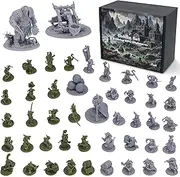 Path Gaming Fantasy Goblins Set for DND Miniatures DND Figures RPG Miniatures 28mm D&D Miniatures Dungeons and Dragons Miniatures DND minis Bulk unpainted DND Monster Miniatures Tabletop Miniatures
