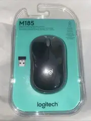Logitech M185 Wireless Computer Mouse Black and Gray Brand New 910-002225