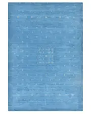Solo Rugs Gabbeh Hand-Loomed Wool Rug 10' x 14' Sapphire