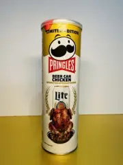 New Limited Pringles Miller Lite Beer Can Chicken Grilled Potato Chips 5.5oz