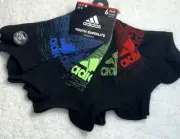 ADIDAS Youth No Show Socks Large 3Y - 9 Black 6-Pair Superlite Aeroready