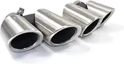 Muffler tip, 1 Pair Dual Outlet Compatible For Porsche Macan 2014 To 2017 Muffler Tip Tailpipes Replacement Exhaust System Nozzles(SILVER)