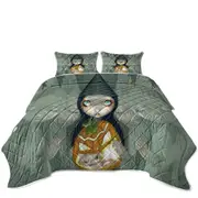 Big Eyed Witch Born Of a Pumpkin Baby Coverlet