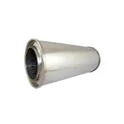 Redback 4" Muffler - 6" Round 14" Long 304 Stainless Steel Without Spigots
