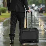 Rolling Laptop Bag 43.94 cm Wheeled Computer Bag for Women & Men Black
