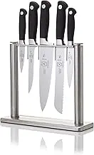 Mercer Culinary Genesis 6-Piece Forged Knife Block Set, Tempered Glass Block